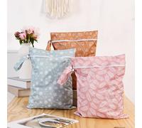 TEMU Pack de 3 Bolsas Organizadoras para Viaje Húmedo y para Pañales & Piezas de Bomba de Leche, Bolsa Reutilizable para Playa Piscina Gimnasio Cochecito Guardería