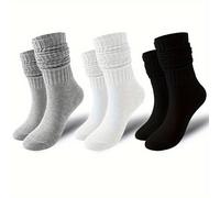 TEMU Pack de 3 Calcetines de Color la Pantorrilla - JM - Calcetines de Color , y para Mujer