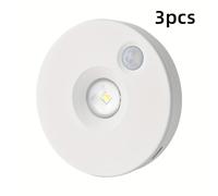TEMU Pack de 3 Luces Recargables para Mueble con Sensor de Movimiento y Control Remoto, 3 Temperaturas de Color, Luz Magnética Adhesiva, Luces Regulables para Cocina, Estantería y Escaleras