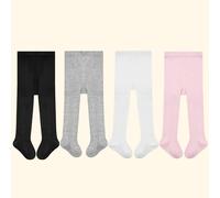 TEMU Pack de 4 Leggings para Bebé - Ajuste Slim con Control de Abdomen, con Diseño de 8 y Cuerda Retorcida, Pantalones Opacos Suaves y Elásticos (4-6M+) | Conjuntos para /Otoño, Ropa Lavable a