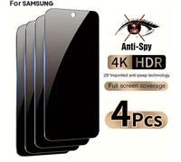 TEMU Pack de 4 Protectores de Pantalla de Vidrio Templado para Privacidad, Compatible con for Samsung Galaxy A05, A05S, A06, A15, A55 5G, A13 4G, A54 5G - Película Anti-Espía