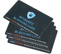 TEMU Pack de 4 Tarjetas Bloqueadoras RFID/NFC, Protector de Tarjetas Bancarias, Previene el Robo de , Todas las Tarjetas de tu Billetera, Adecuado para Hombres y Mujeres