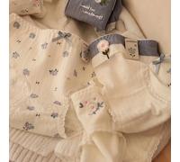 TEMU Pack de 5 Bragas para Mujer con Estampado Floral Azul - Encaje Romántico de , Cintura Media Sin Costuras, Suaves y Transpirables, Ropa Casual para Niñas y Adolescentes, Bragas Bonitas