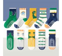 TEMU Pack de 5 Calcetines Antideslizantes para Primeros Niños y con Diseño de Dinosaurios & Animales (Dino, , , Elefante) - Blanda Para Todas en Interiores/Exteriores, Zapatos Tipo Dinosaure