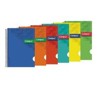 TEMU Pack de 6 blocs Campus Cuadernos A4 Cuadricula 4mm Plastico Polipropileno 80 hojas 90g perfectos para uso escolar oficina y hogar Colores Surtidos