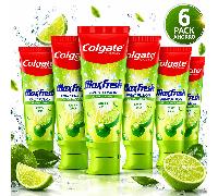 TEMU Pack de 6 Pastas Dentales Colgate MaxFresh Lime | Pasta de Dientes con Flúor | Duradera | Sabor | Sabor Melocotón Uso Diario