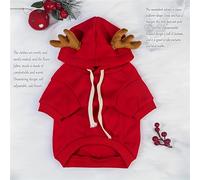 TEMU Pack Individual Ropa de Navidad para Perros con Sudadera con Capucha, Sudadera con Capucha para Otoño e Invierno, Suministros Navideños para Mascotas para Gatos.