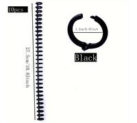 TEMU Pack Of 10 Plastic Spiral Rings With 30 Holes For Loose-leaf Binding, Suitable For A4, A5, And A6 Planner Albums. DIY Notebooks And Office Supplies.