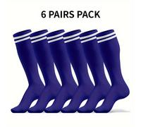 TEMU Pack Of 6 Sports Socks For Men, Moisture-wicking And Comfortable Breathable Socks For Basketball, Football Training, And Outdoor Activities
