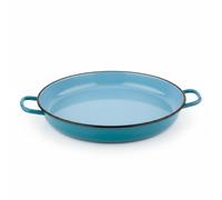 TEMU Paellera acero inoxidable inducción sarten , para vitroceramica, electrica, gas, leña, recubierta en acero vitrificado de 30 cm de , 4, 5 cm de azul