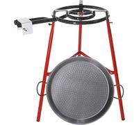 TEMU Paellera de Gas Profesional - Quemador de Gas para de Acero Inoxidable - Cocción Rápida y Distribución Uniforme del - Ideal para Paellas, Arroces y Comidas al - Soporte y Regulador de Gas
