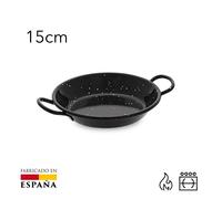 TEMU Paellera Esmaltada Mini 15 cm - Ideal para Tapas y Pequeñas Raciones | para Gas, Leña y Horno | Fácil de Usar y Sin Oxidación