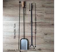 TEMU Palas y horquillas para limpiar cenizas de chimeneas, herramientas para barbacoas, espátulas para camping al , ganchos para chimeneas para uso agrícola y un gancho de horno completo
