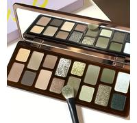 TEMU Paleta de 16 colores para de ojos con mate, y en grises, verdes y terrosos, para un look retro ; una paleta de maquillaje versátil con iluminadores y , diseñada de forma para .