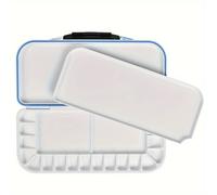 TEMU Paleta de Acuarela Plegable Portátil ArtPro de 1 pieza, Material ABS, Diseño Compacto para Pinturas Acrílicas y de Aceite, Regalo Ideal para Artistas, Paleta de Acuarela Portátil
