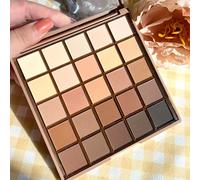 TEMU Paleta de de ojos, 25 , acabado mate, grises y marrones neutros, en el café y el chocolate para looks de maquillaje versátiles.