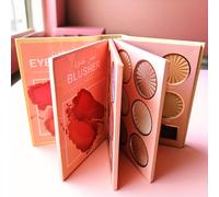 TEMU Paleta de de ojos de 43 colores, libro de maquillaje de moda para fiestas y , mate y , crema contorneadora facial, regalo ideal para mujeres y