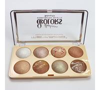 TEMU Paleta de iluminadores de 8 colores, impermeable, de larga duración con efectos mate y brillantes, multiusos para , y de ojos, naturales y vibrantes desde rosa dorada, iluminador facial