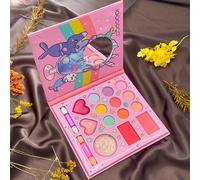 TEMU Paleta de Maquillaje de 14 Colores con Acabado Mate, y Pinceles para el Maquillaje Facial , Acabado Mate y para Fiestas Navideñas, Regalo Ideal para Novia en Navidad