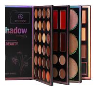 TEMU Paleta de Maquillaje de 4 Páginas con 55 Colores, : 24 de Ojos Brillantes y Mate, 6 Glosses de Labios, 9 de y Corrector, 6 Iluminadores - Set Multifuncional Todo en Uno, Regalo para Mujeres