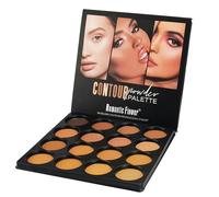 TEMU Paleta de Polvo de 16 Colores para Piel , Paleta de de 12 Colores y Polvo Iluminador de , Maquillaje Facial de Cobertura Total, Mate Natural y Duradero