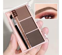 TEMU Paleta de polvo para cejas de , natural de cejas 3D, duradera, impermeable, con para los tipos de piel, acabado mate de maquillaje