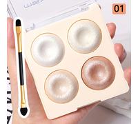 TEMU Paleta de Polvos Brillantes Todo en Uno con , de Ojos, e Iluminador - Adecuada para los de Piel, Paleta Multifunción con Brocha (Ideal para Uso Diario, Fiestas, Regalo de San Valentín/Día de la )