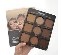 TEMU Paleta de polvos de 9 colores, paleta de polvos de de 6 colores y paleta de iluminadores de , maquillaje facial impermeable, mate y de cobertura total