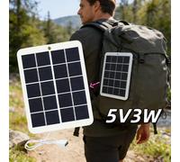 TEMU Panel de Carga Solar Portátil 5V3W | Diseñado para Actividades al Aire Libre como Viajes y Camping, Actúa como Fuente de Energía Móvil para Teléfonos, Linternas y Ventiladores