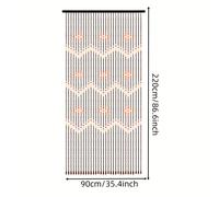 TEMU Panel de Cortina de Cuentas de Bambú de 31 Hebras - Cuentas de Madera de Bambú Reversibles con Pantalla de Ventana con Listones, Adecuado para Puertas, Ventanas, Dormitorio, División, Instalación