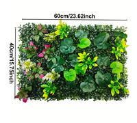 TEMU Panel de pared artificial 3D de calidad, estilo - planta falsa de plástico de 15.75 .62 pulgadas, ideal para decoración interior/exterior, compromisos, , Navidad y jardines