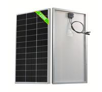 TEMU Panel solar de vidrio rígido de 120W, solar monocristalina de 18V, 12BB, de aluminio de 30mm