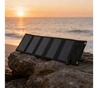 TEMU Panel solar plegable de hojas, cargador de batería solar con puerto USB, para coches, autocaravanas, barcos, remolques marinos, remolques de coche, camiones, motocicletas, cargador de y de goteo