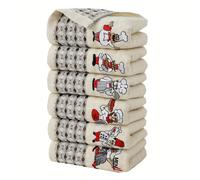 TEMU Paños de cocina Premium de 6 piezas, 100% algodón puro con tejido de , toallas de cocina súper absorbentes, juego de toallas de limpieza reutilizables para el hogar y la cocina