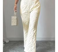 TEMU Pantalones Campana Elegantes para Mujer - Pantalones de Tiro Ancho y Corte Acampanado, Color Sólido, Lavable a Máquina, Sin Elastano, Ideales para Uso Todo el Año, Looks Casuales y Elegantes