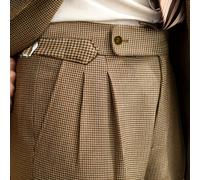 TEMU Pantalones casuales de lujo para hombre, estilo vintage , color marrón, con diseño de , que personifican un estilo retro, de dinero y , ideal para negocios, talla 32-M