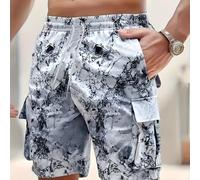 TEMU Pantalones cortos cargo de marca de ropa para hombre con estampado digital. Pantalones para hombre con bolsillos grandes y largo la