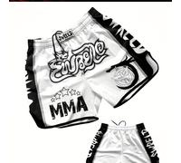 TEMU Pantalones Cortos de Marciales Muay Thai Boxeo para Adultos, Ropa de Entrenamiento de para Hombres y Mujeres, Pantalones Sanda