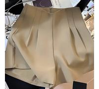 TEMU Pantalones Cortos de Mujer de Cintura con Pliegues y Pierna , Ajuste Holgado y Versátil, de Cremallera, Artículo de Moda, Ropa Casual Elegante, Selección de Niannian