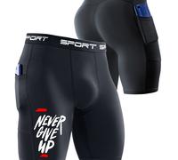 TEMU Pantalones cortos deportivos para hombre con bolsillos y la 'NEVER GIVE UP', ideales para correr y entrenar baloncesto, fabricados con material de elasticidad y secado rápido.