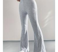 TEMU Pantalones de cintura para mujer, de color liso, modernos y casuales, diseñados para ser ligeros, perfectos para los últimos estilos de otoño e invierno.