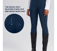 TEMU Pantalones de Ecuestres de Cintura para Mujer con Control de Abdomen - 9/10, Asiento de Silicona Antideslizante, Ropa de Elástica para Todas , Con Bolsillos y Lavable a Máquina (No) para y