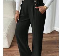 TEMU Pantalones de Oficina Elegantes de Pierna para Mujer, Ropa de Otoño, Estilo , Vestimenta de Negocios, para una y Relajada