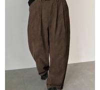 TEMU Pantalones de poliéster negro elegantes para hombres con detalles de botones - Perfectos para trajes, ropa casual y todas , pantalones para todas |Elegante ropa formal|Tela de poliéster