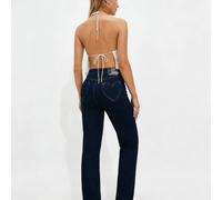 TEMU Pantalones Elegantes de Ajuste Slim para Mujer con Diseño de Bolsillo Trasero de , Ideales para Tops Cortos - Estilo Coreano que
