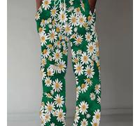 TEMU Pantalones Rectos de Pierna Ancha y Suelta para Hombres con Estampado Completo - Pantalones Casuales Adecuados para Adolescentes, Cómodos y Lavables a Máquina para el Invierno