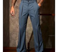 TEMU Pantalones Slim-Fit Tapered para Hombre: Un Versátil de Streetwear para Estilos Casuales y de Traje de Negocios