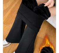 TEMU Pantalones Térmicos de Invierno de Cintura para Mujer - Leggings de Pierna Ancha y Larga con Forro , Cintura Elástica para Esquí, Nieve y Frío, Pantalones Lavables a Máquina