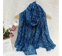 TEMU Pañuelo Elegante de Mujer con Flores Degradadas - , Transpirable de Viscosa con Flores Moradas y Azules, de | Chal Casual y Elegante para Uso al , Lavable a Máquina
