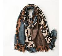 TEMU Pañuelo Largo para Mujer Talla Grande, Estampado de Leopardo Color Block, y Versátil, Pañuelo Casual de Moda, y Amigable con la Piel, Chal Grande